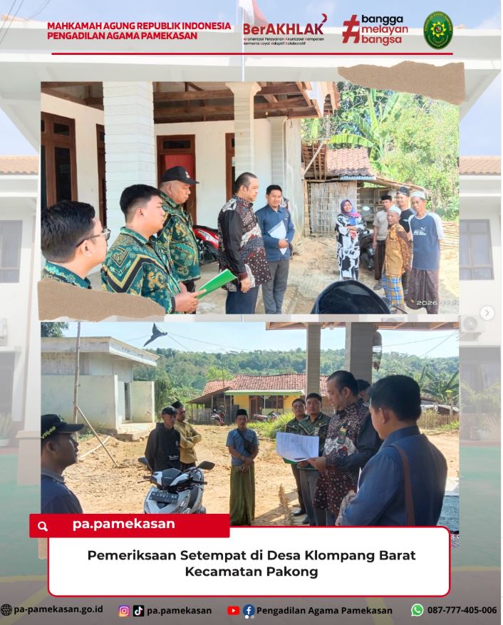 Pemeriksaan Setempat di Desa Klompang Barat Kecamatan Pakong
